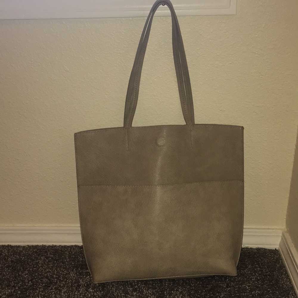 Stitch fix tan tote purse leather computer bag